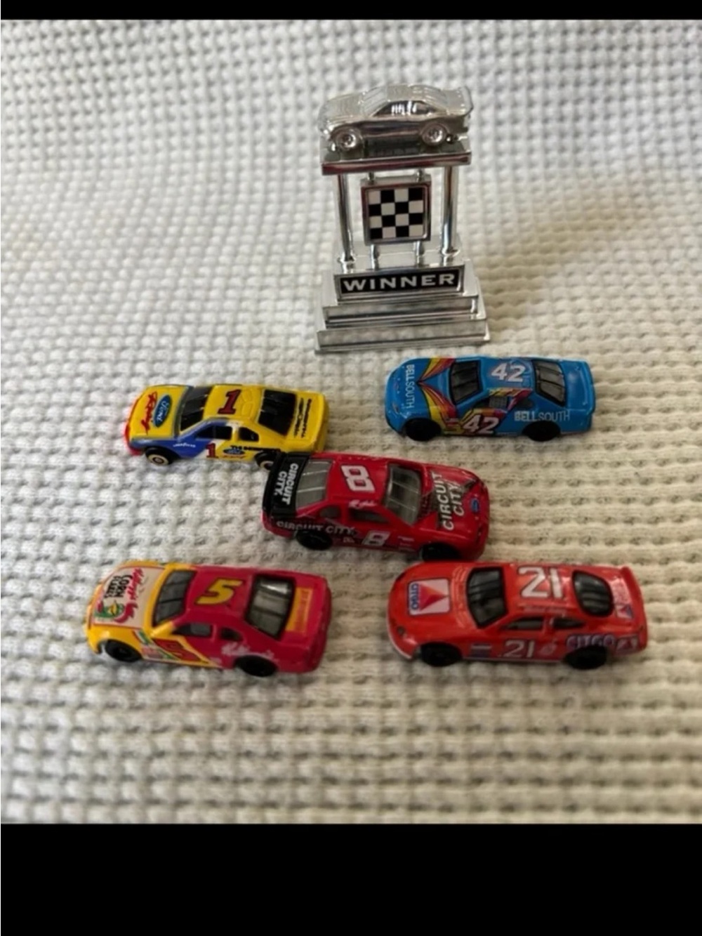 Vintg 1990’s Micro Machines Racing Cars #1 #5 Kelloggs #8 Circuit City #21 Citgo